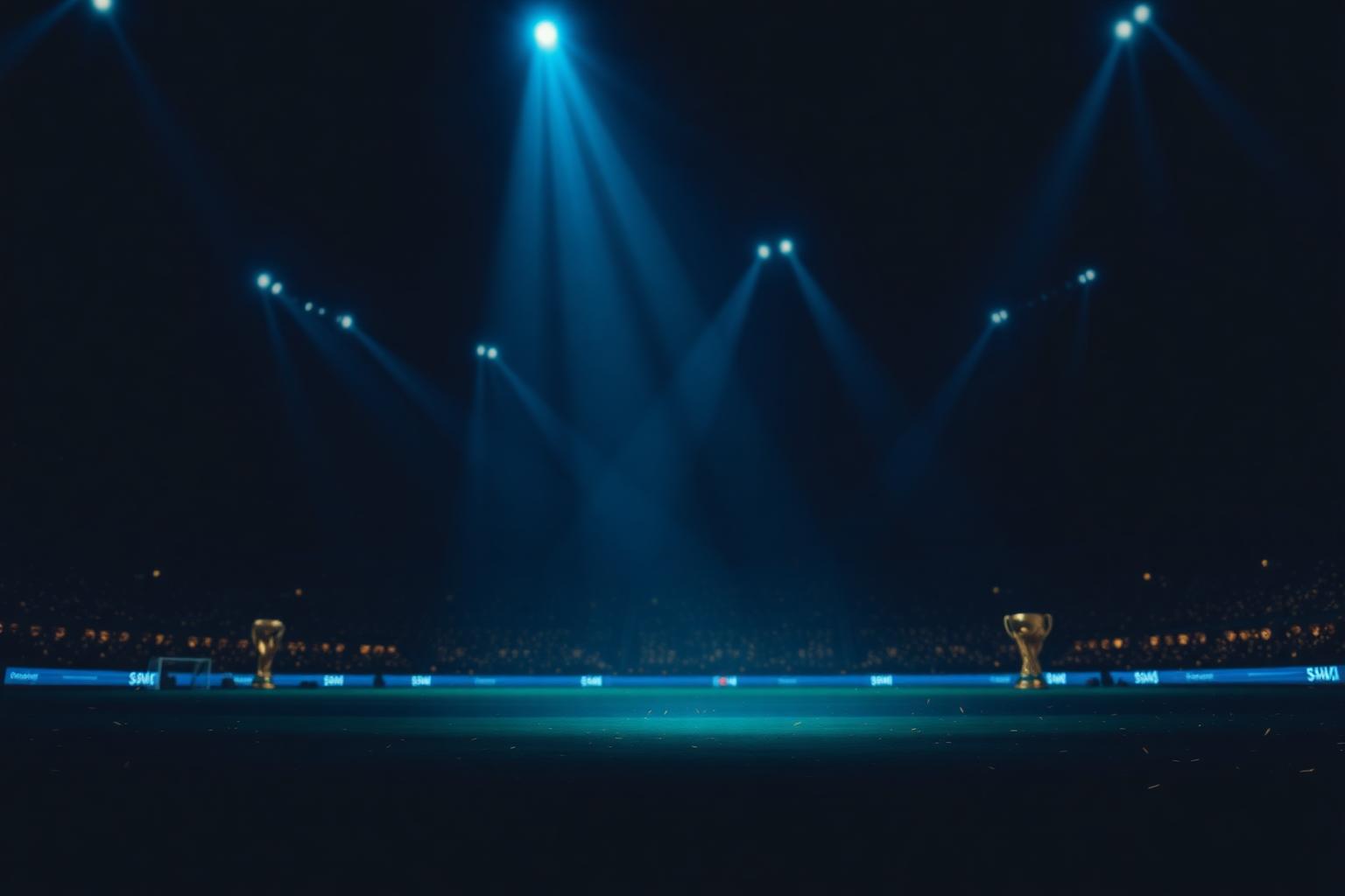 Estadio iluminado del Mundial